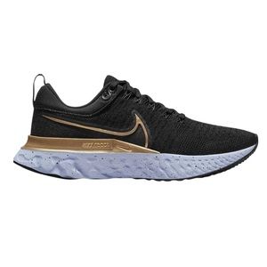 Nike 2021 React Infinity Run Flyknit 2 'Black Metallic Gold' sneakers